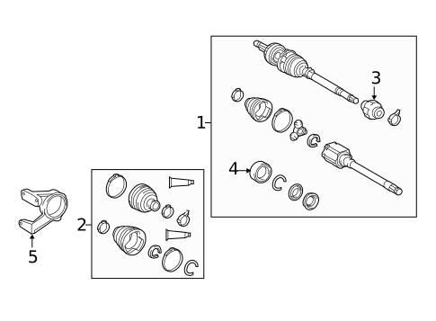 Drive Axles for 2019 Toyota Highlander #0