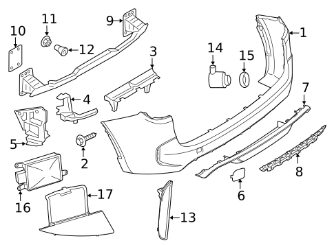 Bumper & Components - Rear for 2016 BMW X5 #0