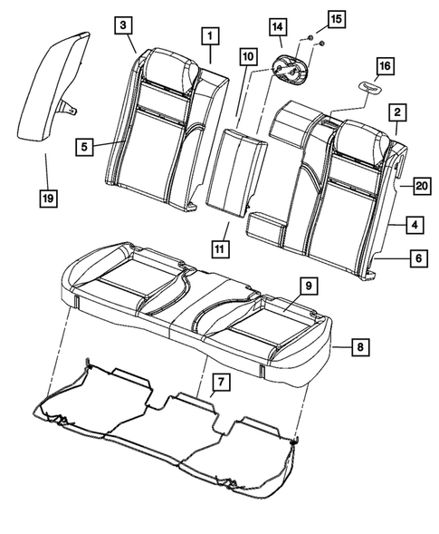 Rear Seats- Folding and Quad for 2005 Dodge Magnum #1