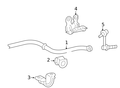 Stabilizer Bar & Components for 2011 Lexus GS450h #1