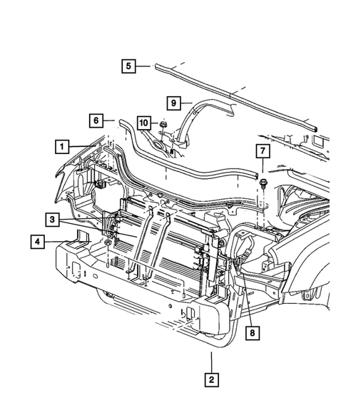 Radiator and Related Parts; Charge Air Cooler for 2009 Jeep Commander #1