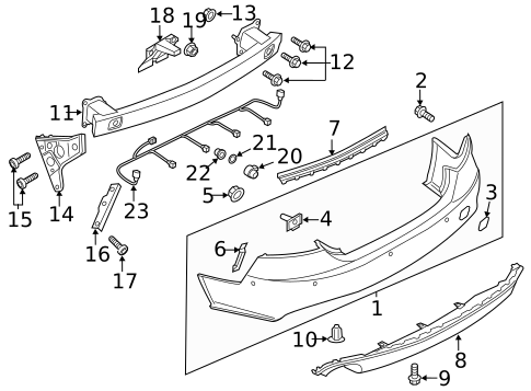 Bumper & Components - Rear for 2015 Audi A7 Quattro #1