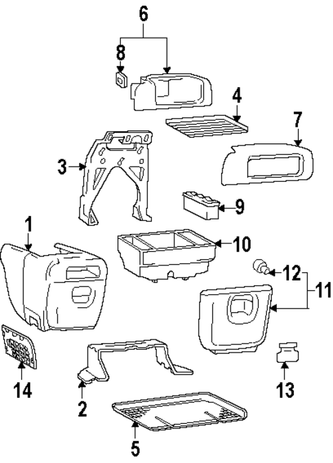 Center Console for 1998 Oldsmobile Silhouette #0