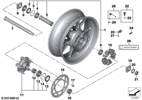 Wheels with Bearings for 2020 BMW-Motorrad S 1000 R #0