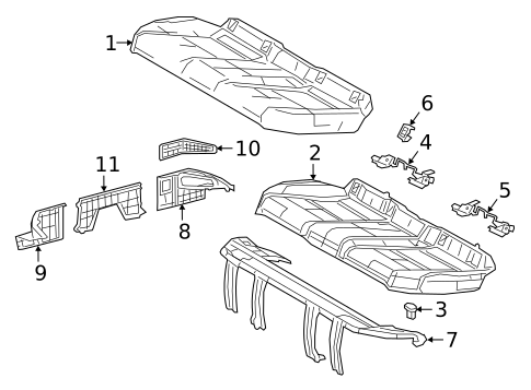 Rear Seat Components for 2020 Lexus ES300h #1