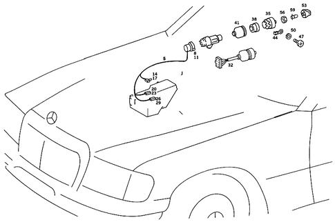 Electric Cables Used for Starting Switch, Instrument Cluster, Light Switch for 1988 Mercedes-Benz 190D #0