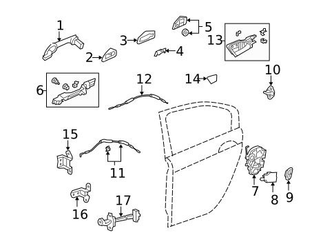 Lock & Hardware for 2008 Honda Accord #1