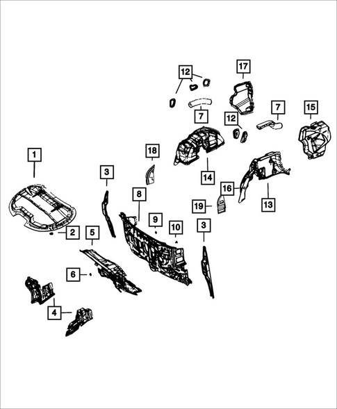 Carpets, Floor Mats, Load Floor, and Silencers for 2021 Chrysler Voyager #1