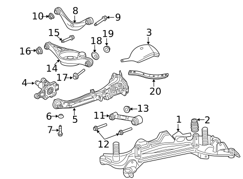 Rear Suspension for 2011 Ford Fusion #1