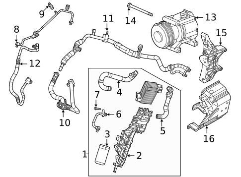 Condenser, Compressor & Lines for 2020 Jeep Renegade #0