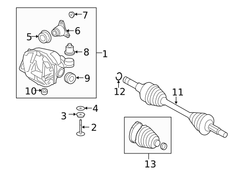 Axle & Differential for 2008 Jaguar XK #0