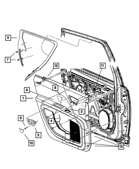 Door Trim Panels-Front and Rear for 2015 Dodge Journey #1