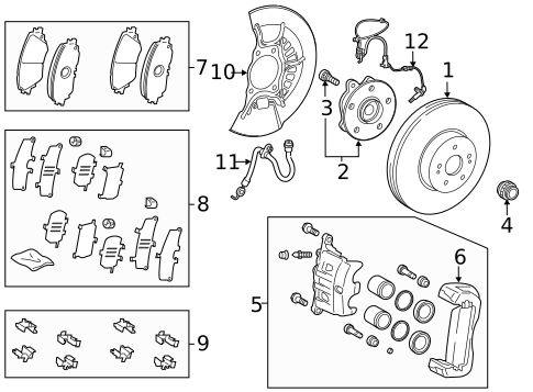 Front Brakes for 2025 Toyota Highlander #0