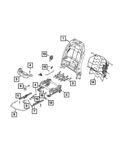 Front Seats - Adjusters, Recliners, Shields and Risers for 2018 Jeep Renegade #2