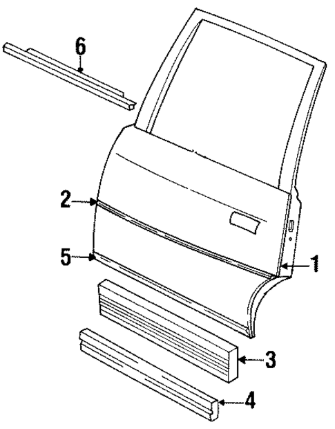 Exterior Trim - Rear Door for 1989 Buick Century #0