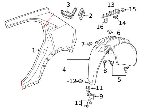 Quarter Panel & Components for 2022 Buick Envision #0