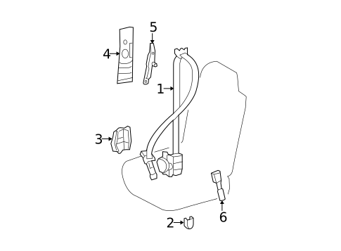 Seat Belt for 2009 Lexus IS250 #0