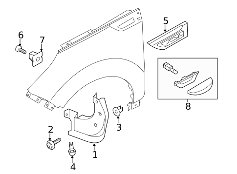 Exterior Trim - Fender for 2018 Kia Soul EV #0