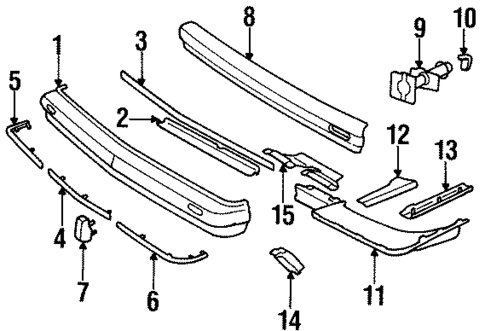 Bumper & Components - Front for 1984 Pontiac 6000 #0