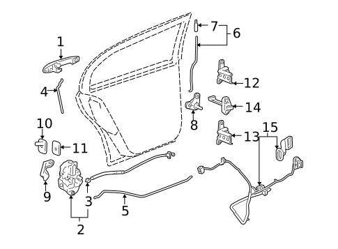 Rear Door for 2006 Chevrolet Cobalt #1