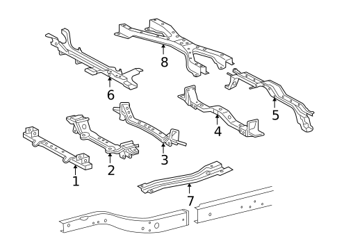 Crossmembers & Components for 2007 Toyota Tacoma #2