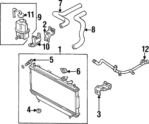 Radiator & Components for 1997 Mazda Protege #0