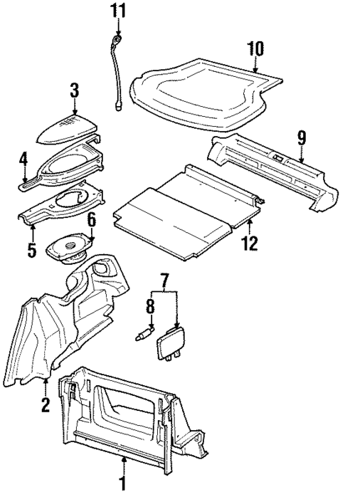 Interior Trim - Rear Body for 1996 Saab 900 #0