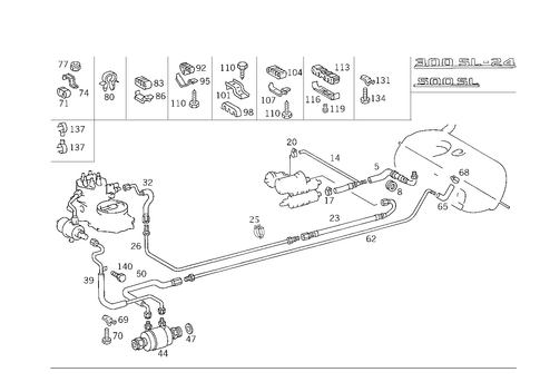 Fuel Lines for 1992 Mercedes-Benz 500SL #1