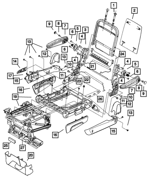 Adjusters, Covers, Shields and Risers for 2005 Chrysler Town & Country #0