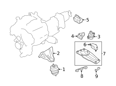 Engine & Trans Mounting for 2014 INFINITI Q70 #0