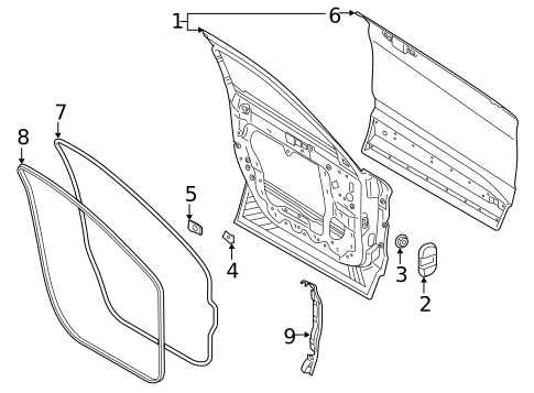Door & Components for 2025 Lincoln Aviator #0