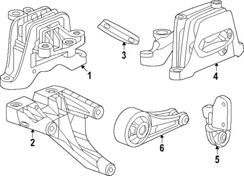 Engine Mounting for 2025 GMC Terrain #1