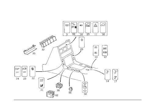 Switch for 1993 Mercedes-Benz 500SEL #3