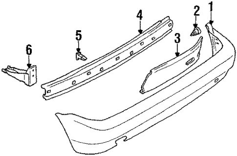 Bumper & Components - Rear for 1994 Volkswagen Corrado #0