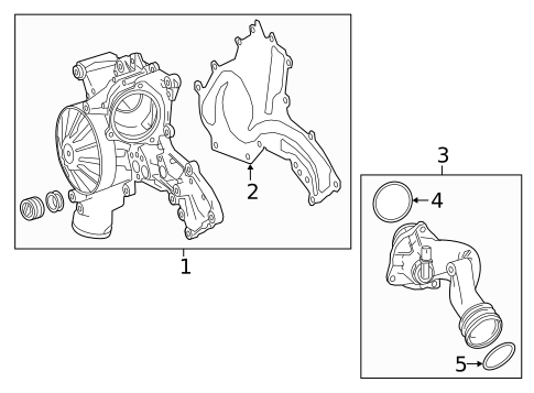 Water Pump for 2014 Mercedes-Benz E63 AMG S #2
