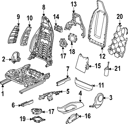 Driver Seat Components for 2025 Porsche Macan #2