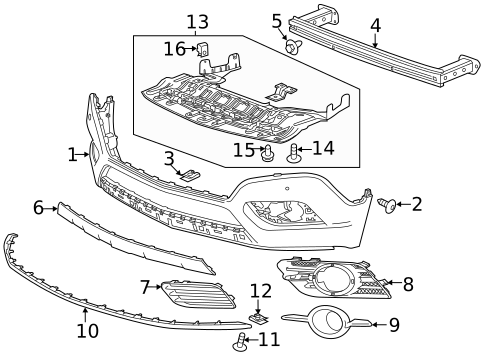 Bumper & Components - Front for 2016 Buick Encore #1