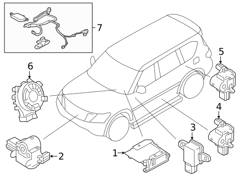 Air Bag Components for 2020 Nissan Armada #1