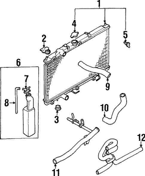 Radiator & Components for 2000 Mitsubishi Mirage #0