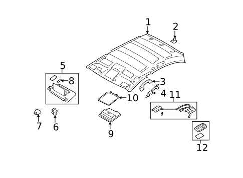 Interior Trim - Roof for 2008 INFINITI G35 #1