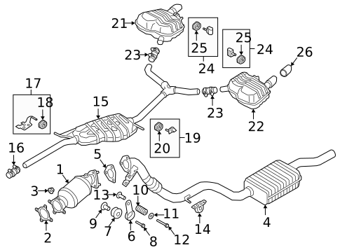 Exhaust Manifold for 2019 Audi A4 Quattro #0