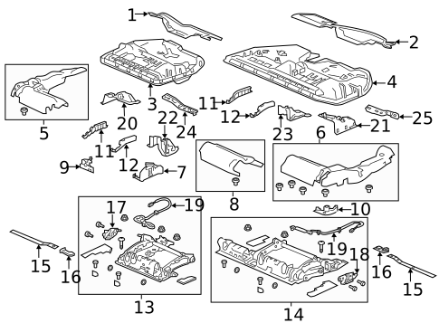 Rear Seat Components for 2014 Honda CR-V #0