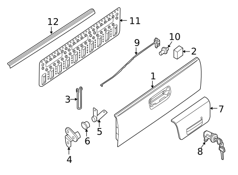 Tail Gate for 2009 Suzuki Equator #0