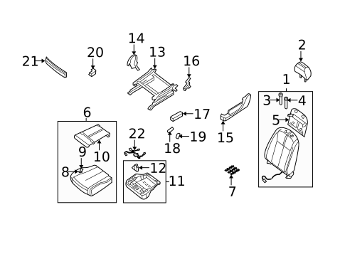 Front Seat Components for 2010 Nissan Altima #0