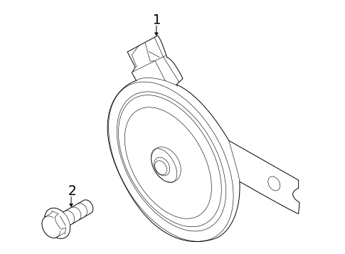 Horn for 2011 Kia Forte #0