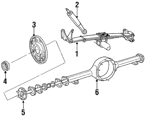 Axle Housing for 1989 Ford E-150 Econoline Club Wagon #0