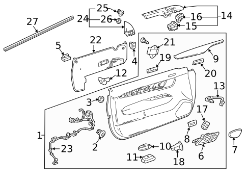 Interior Trim - Door for 2016 Cadillac ATS #0