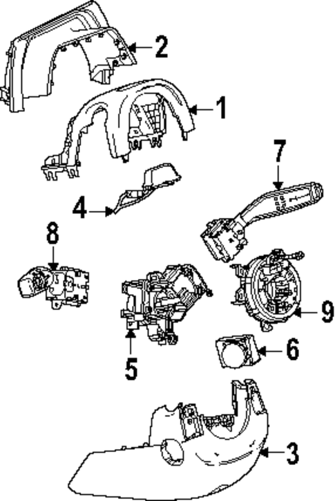 Shroud, Switches & Levers for 2025 Cadillac Escalade #1
