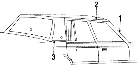 Exterior Trim - Roof for 1986 Dodge Aries #0