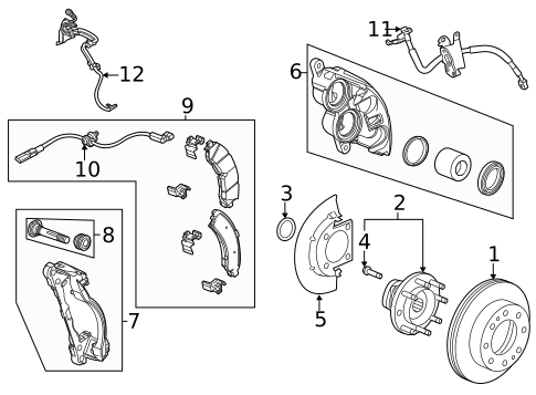 Front Brakes for 2021 Chevrolet Silverado 3500 HD #3